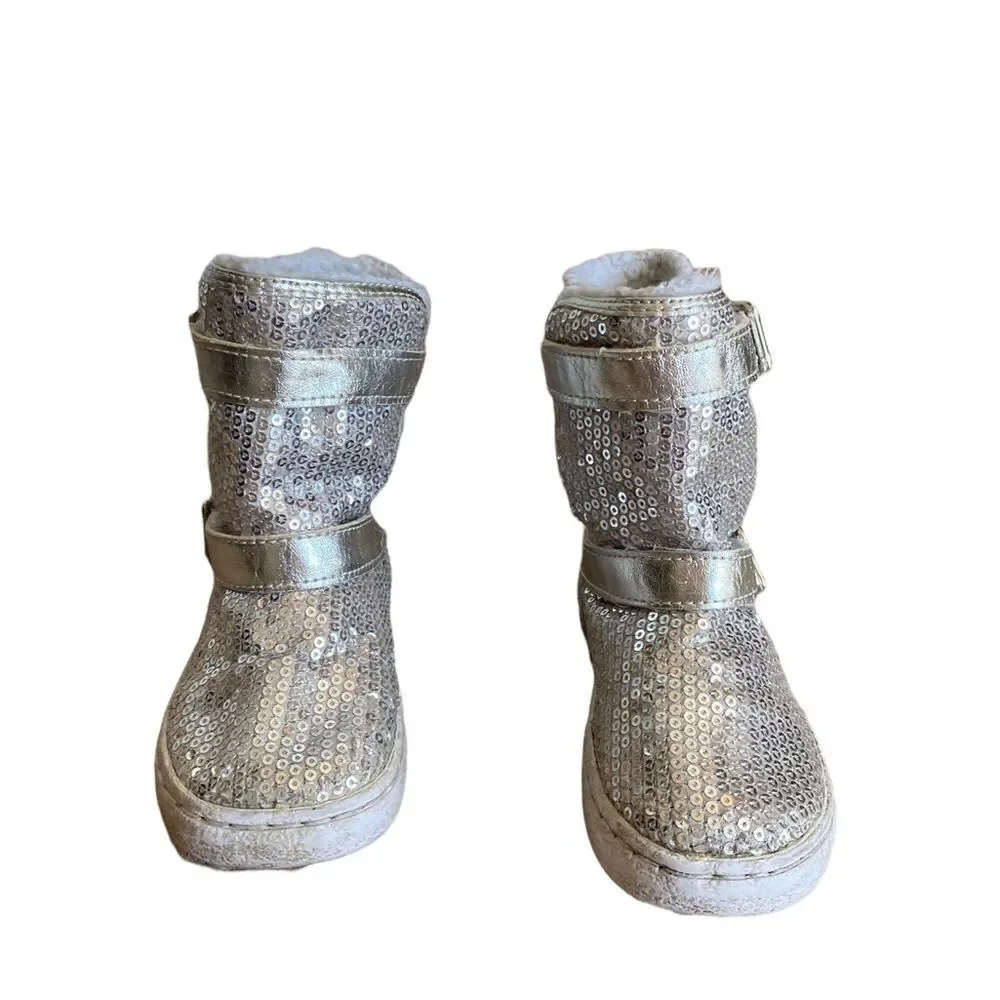 Stride Rite Girls Sequined Safi Boots Size 6.5